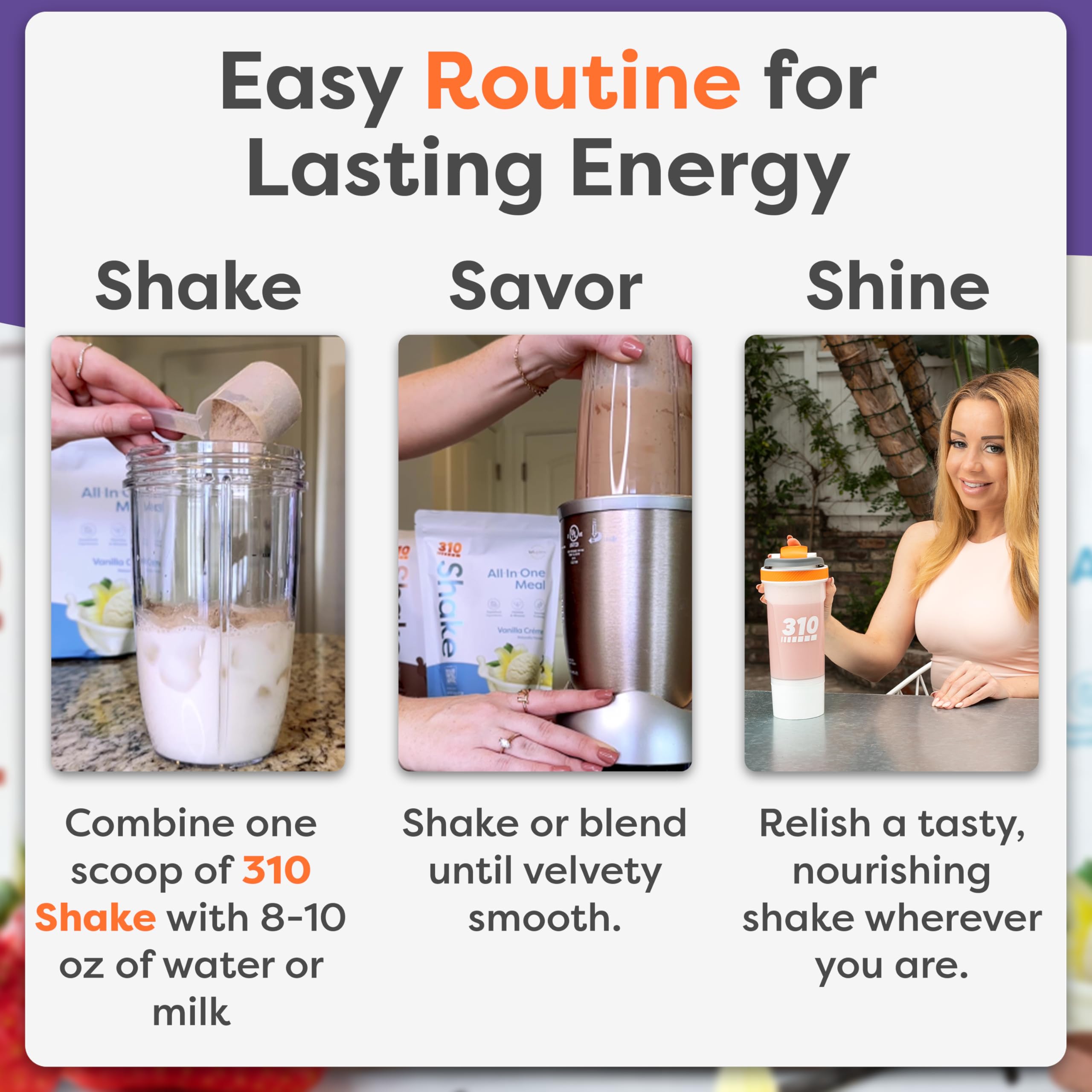 310 Nutrition all-in-one shake with shaker cup kit for quick mixing