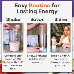 310 Nutrition all-in-one shake with shaker cup kit for quick mixing