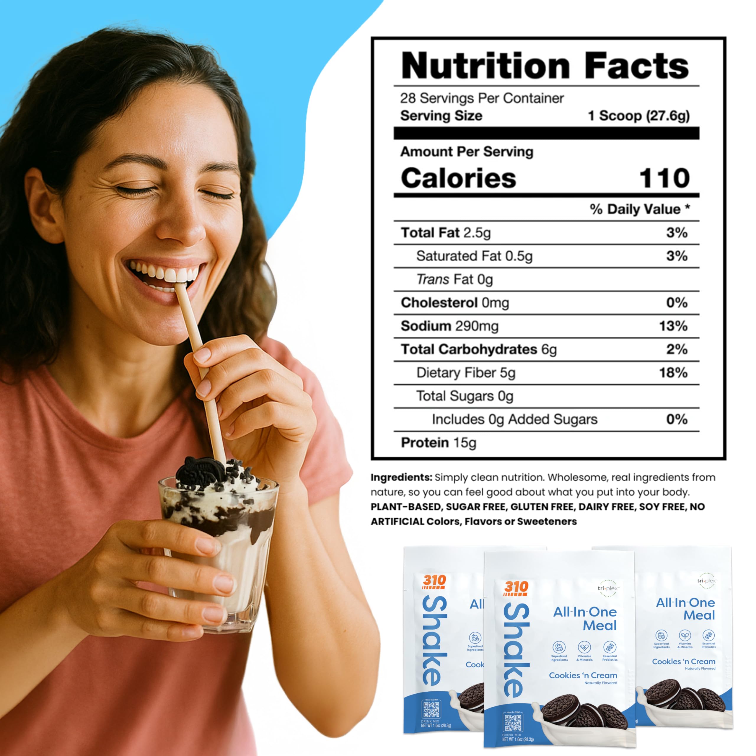 310 Nutrition creamy cookies & cream shake texture and taste