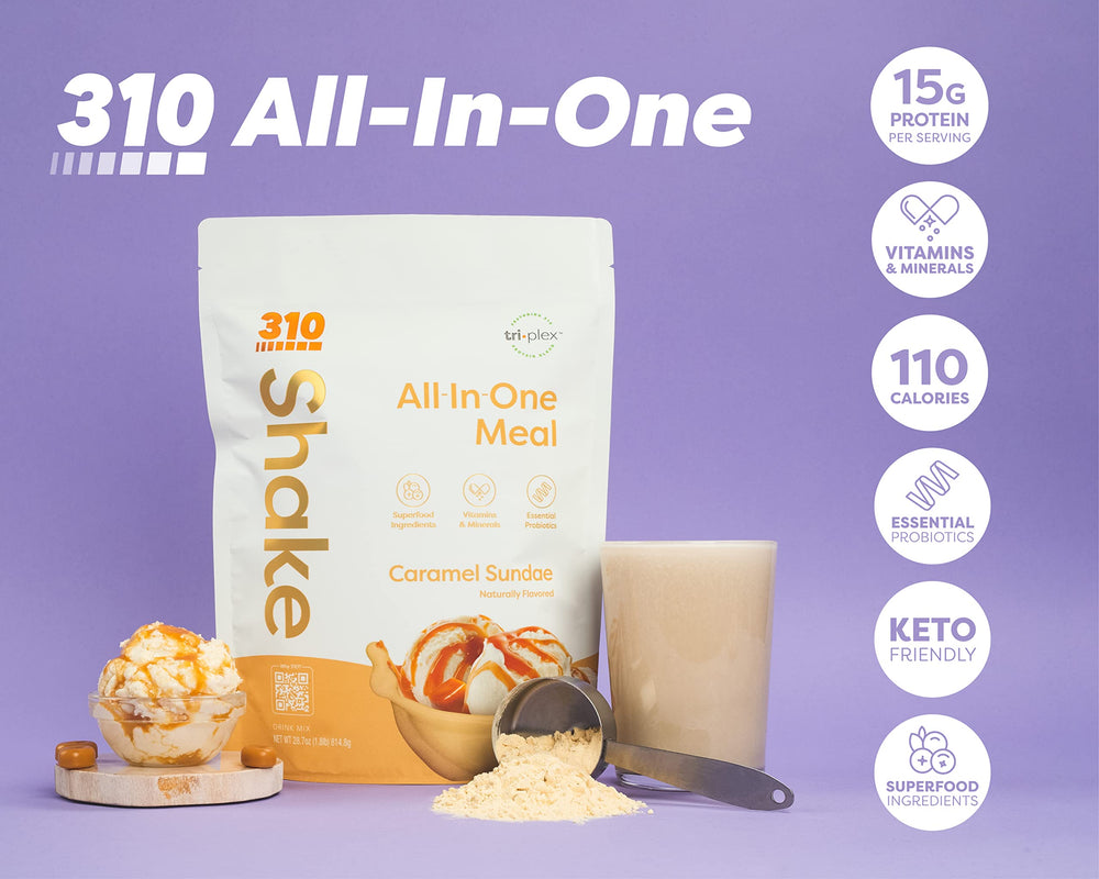 310 Nutrition vegan protein blend, plant-based fuel for active days.