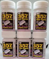 357 Magnum caffeine bottle pack with 36 tablets for on-the-go energy