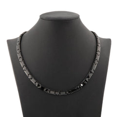 38 Titanium Magnetic Field Cross Necklace front view for daily wear and bold style.