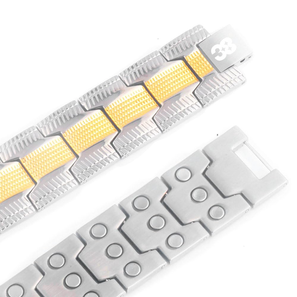 38 Titanium Wellness Bracelet demonstrates water and sweat resistance for all-day comfort.