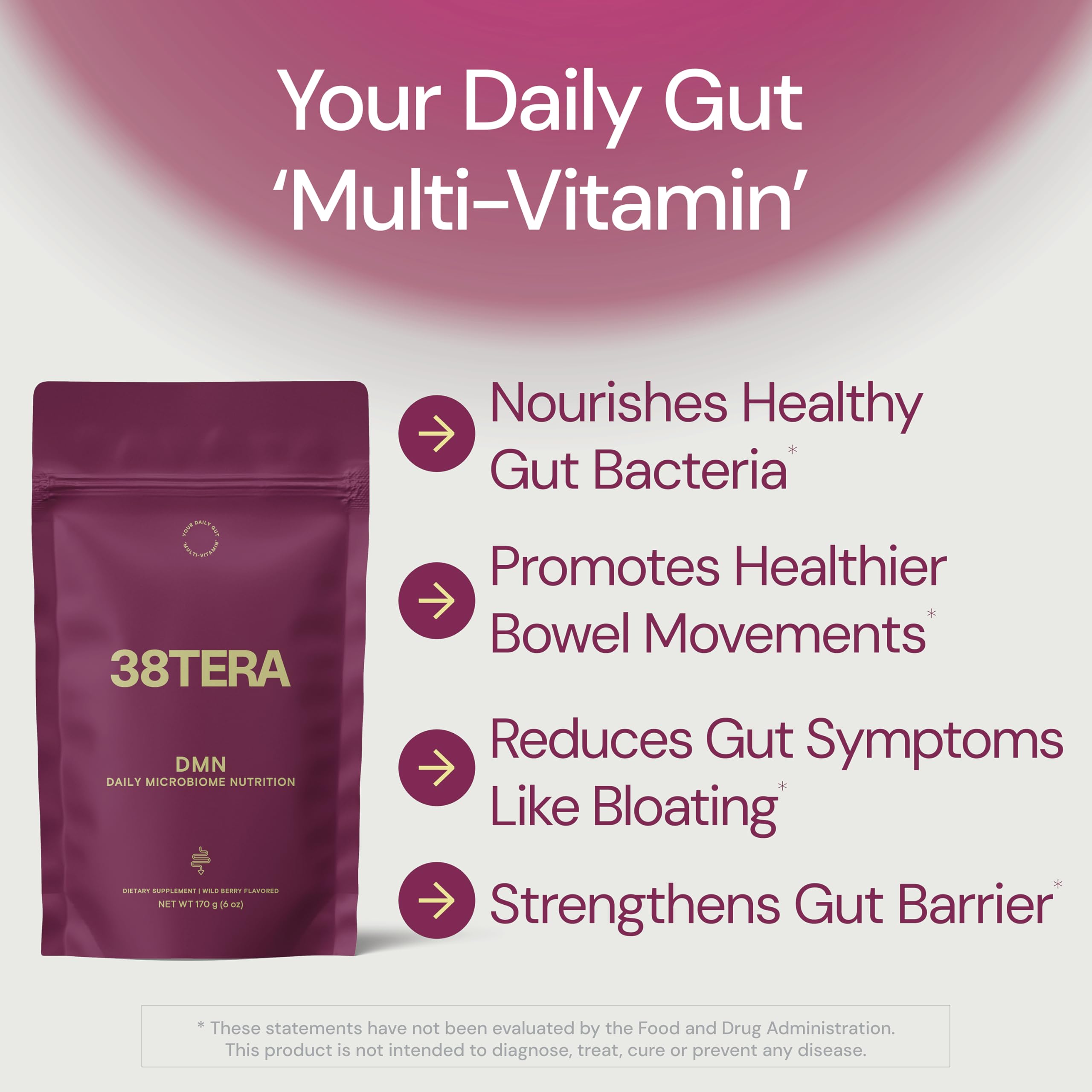 38TERA DMN wild berry shake ready to enjoy for fiber intake.