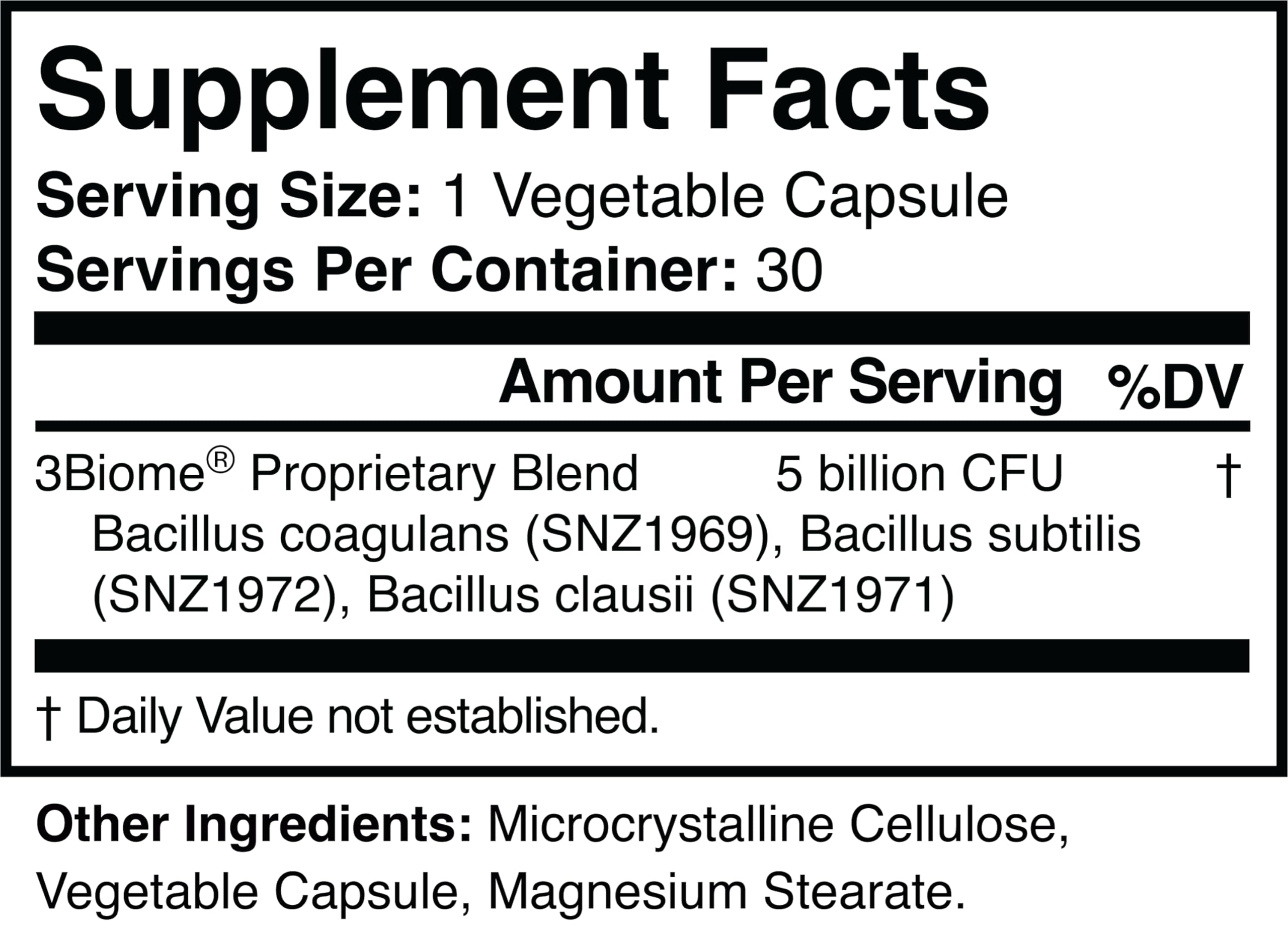 3Biome label detail showing non-GMO and USA manufacturing