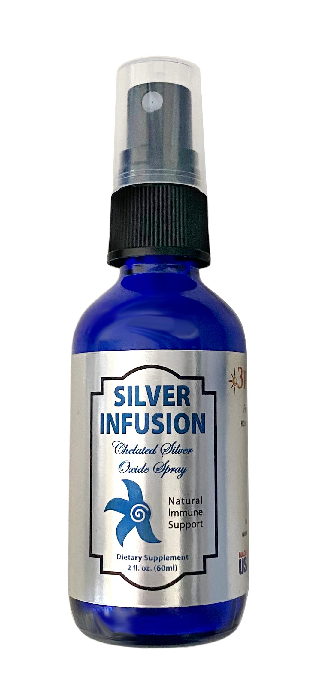 3rd Rock Essentials Silver Infusion spray bottle highlighting immune support in daily care