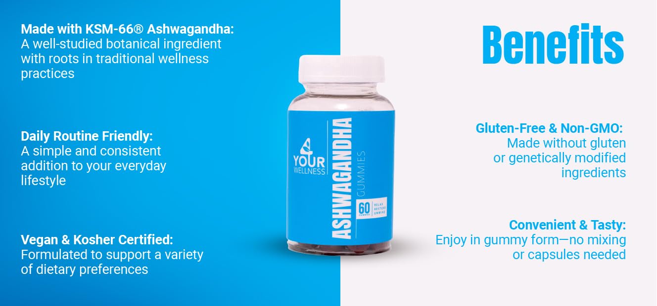 4 Your Wellness Ashwagandha Gummies gluten-free label supports inclusive diets