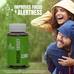 4 Your Wellness Matcha Energy Gummies ingredients panel highlighting organic matcha and CoQ10