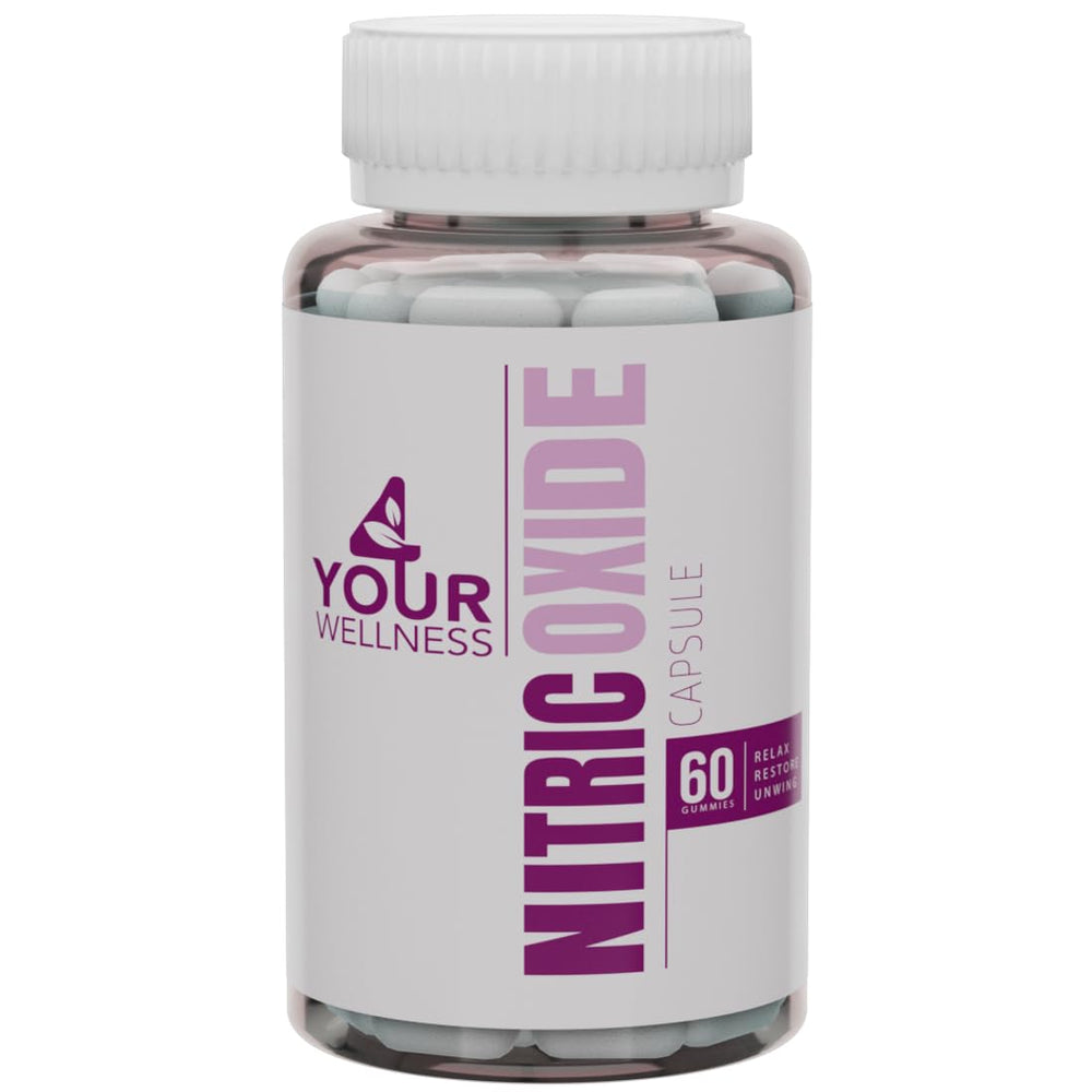 4 Your Wellness Nitric Oxide bottle front with a clean label for daily vitality.