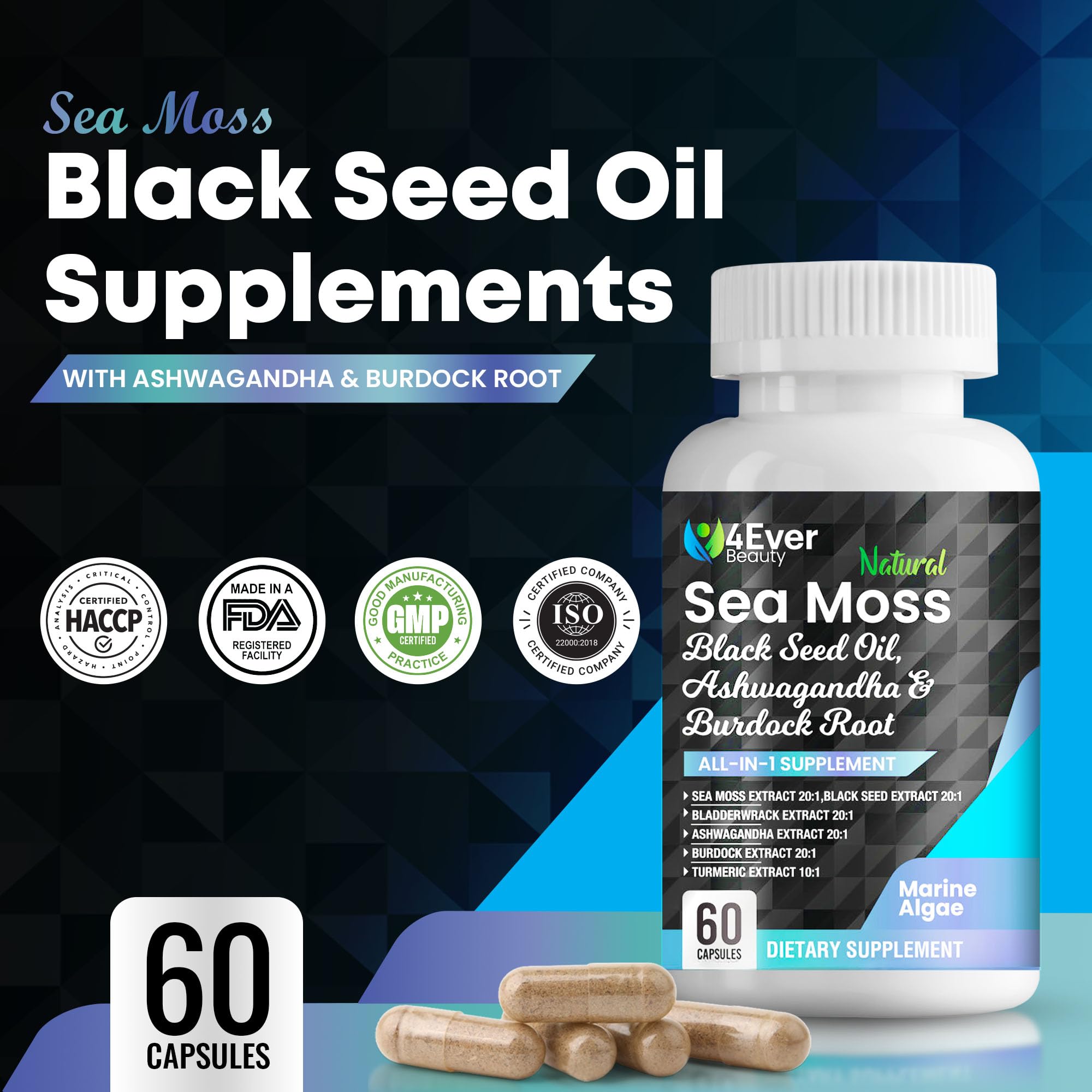 4Ever Beauty Black Seed Oil capsules offering balanced day-to-day wellness support.