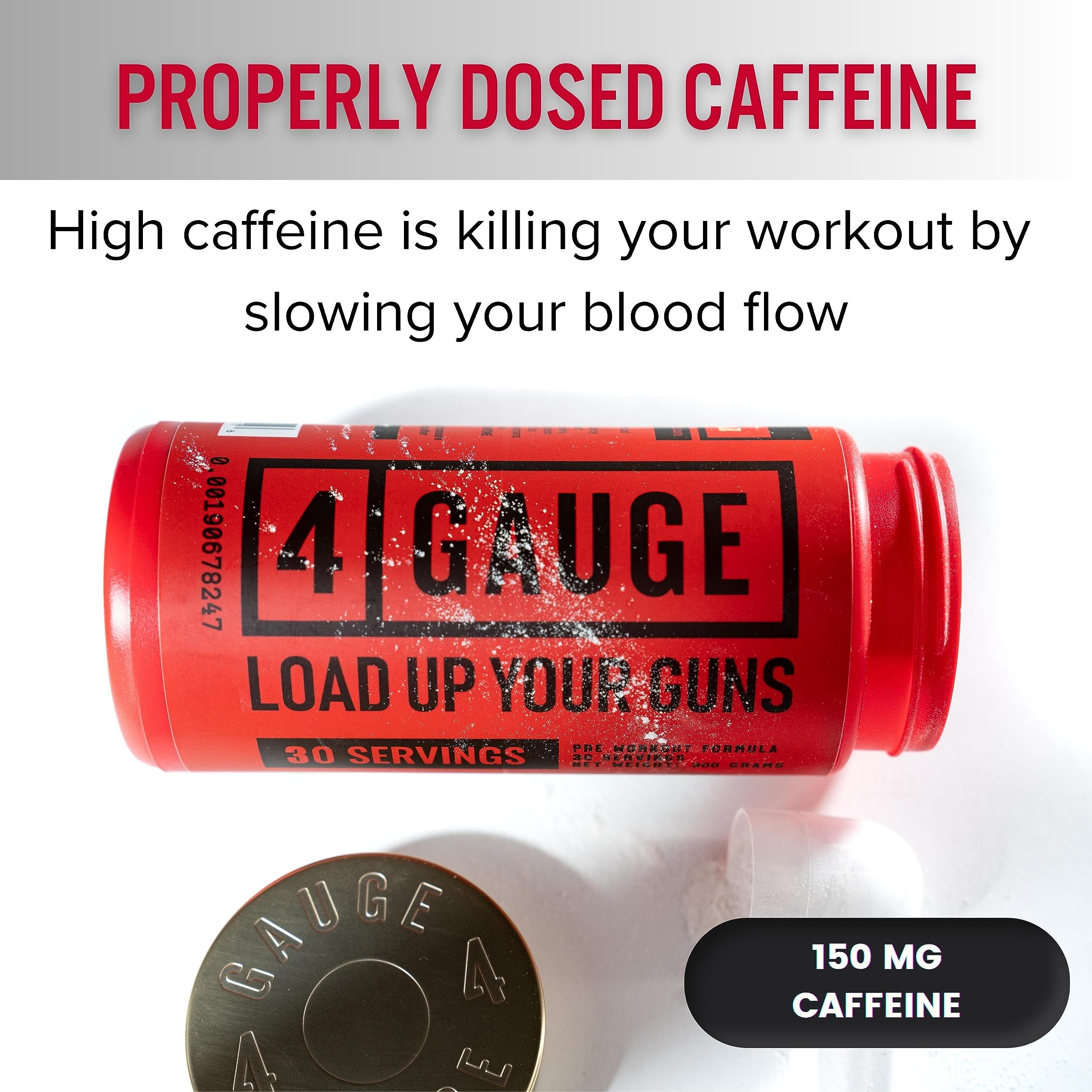 4 Gauge Natural Preworkout label closeup highlights quality ingredients.