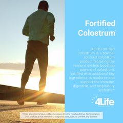 4Life bottle label detail emphasizes MFGM and lactoferrin for cognitive and respiratory support.