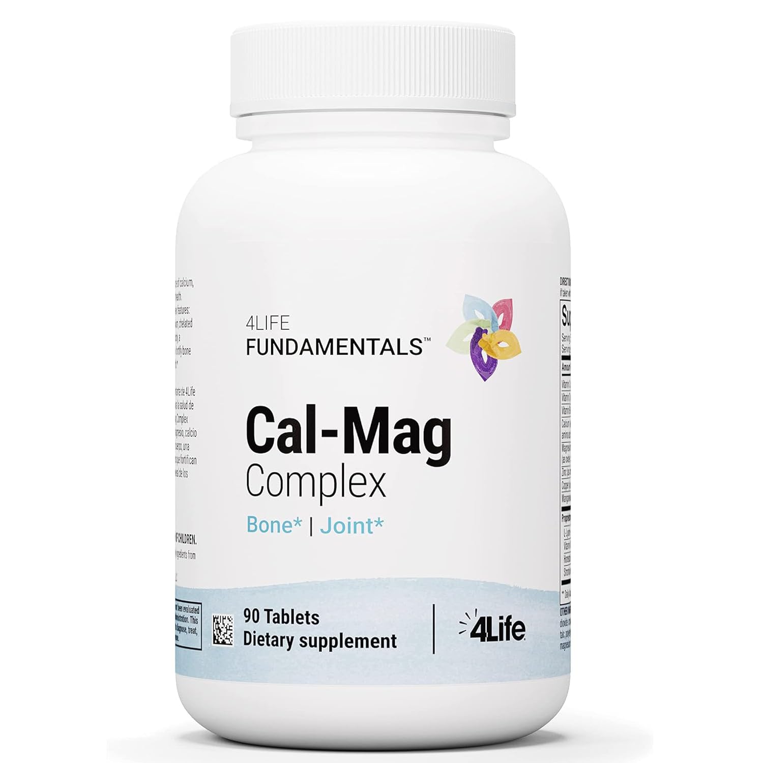 4Life Cal-Mag Complex bottle-front showing daily mineral blend and 90-tablet supply