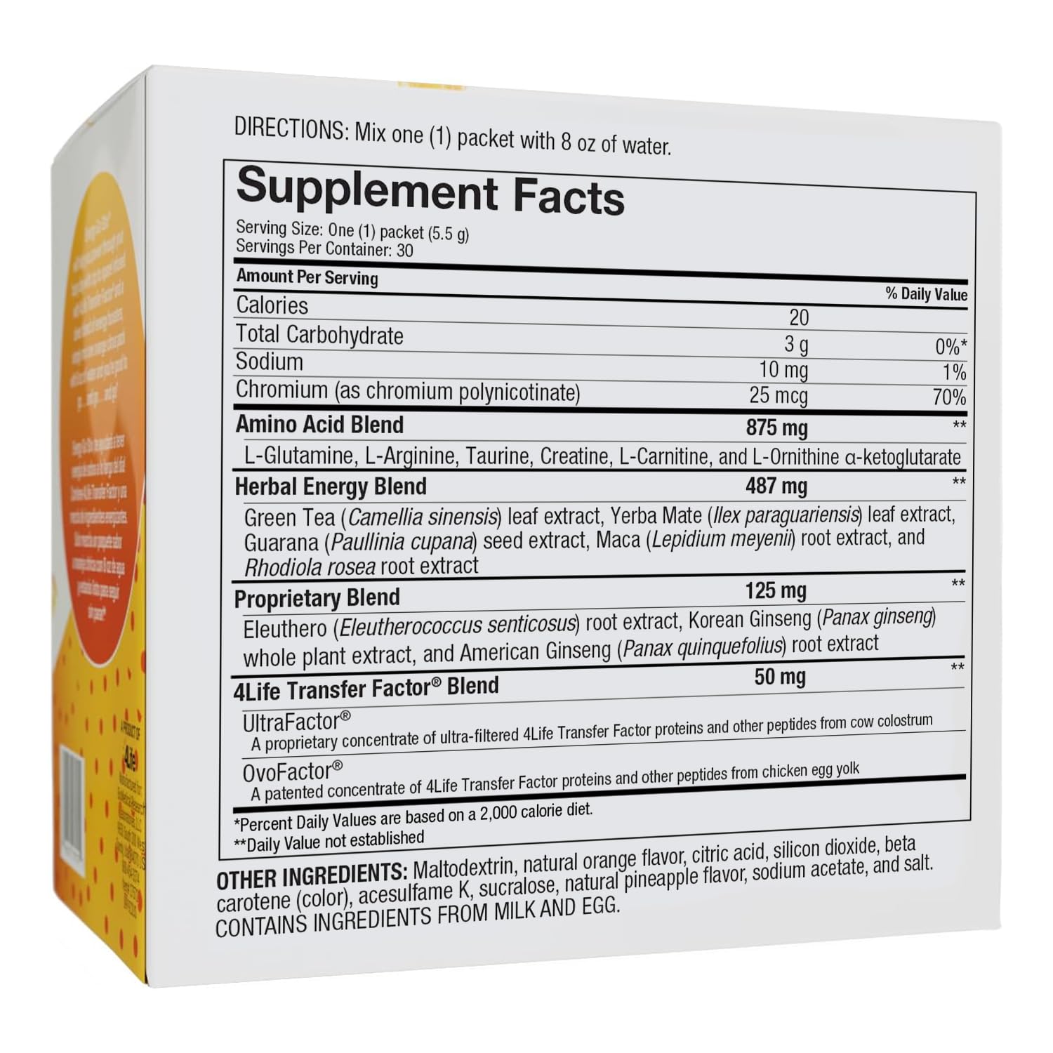 4Life Energy Go Stix orange citrus box shows convenient on-the-go refreshment.