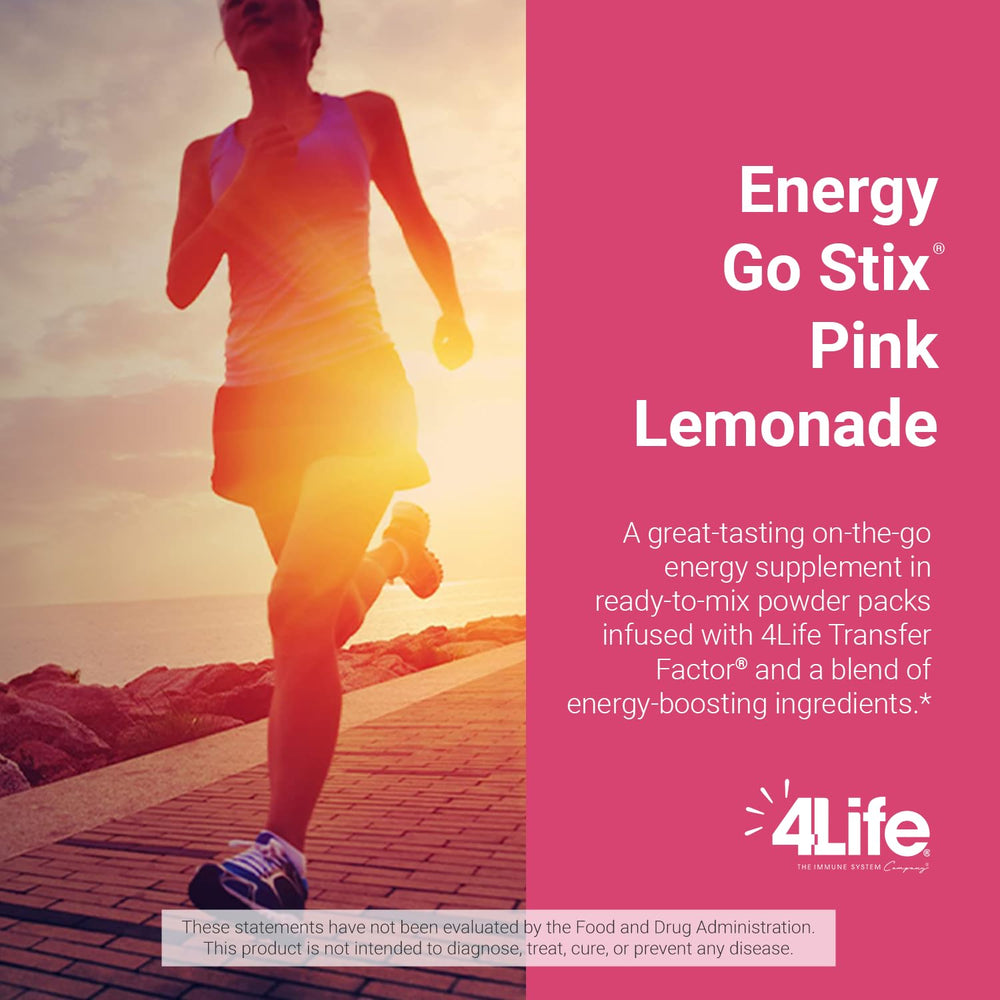Back panel of 4Life Energy Go Stix packaging with nutrition details