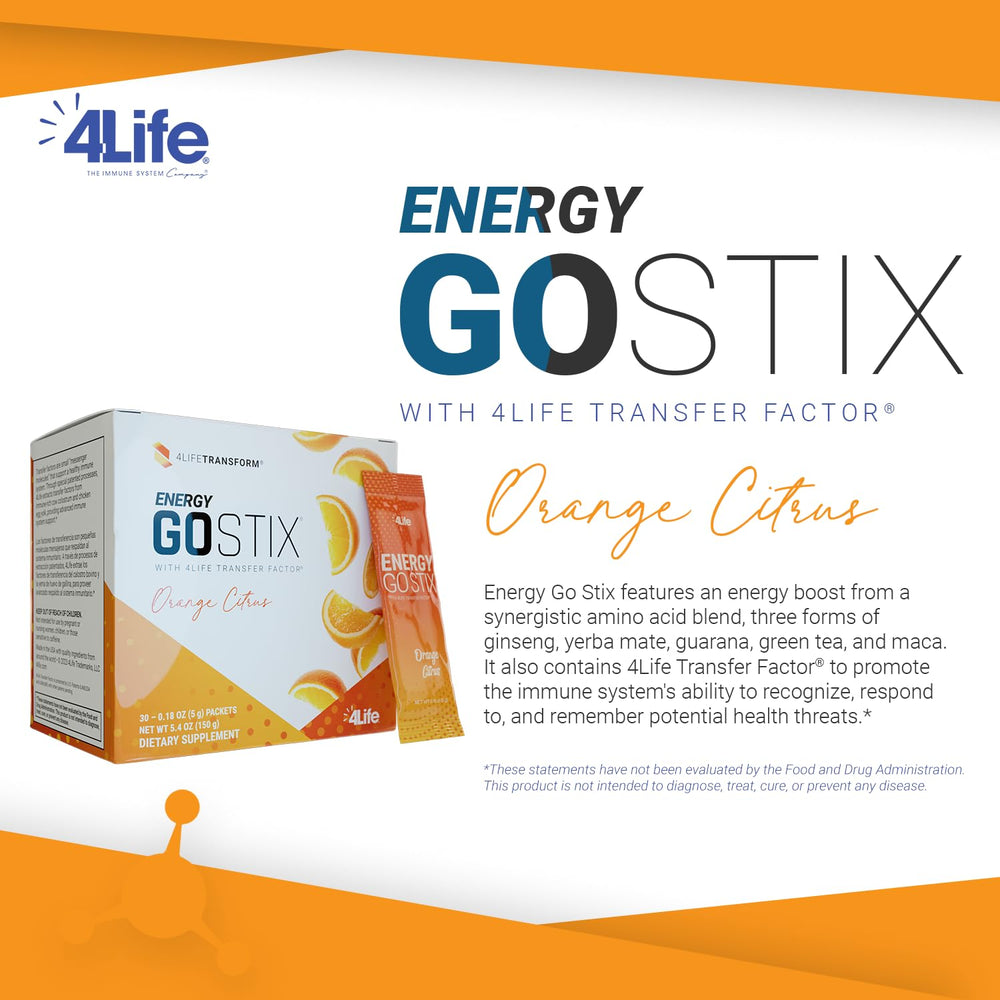 4Life Energy Go Stix packets being poured into water for a quick mix.