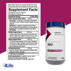 4Life KBU capsules close-up highlighting cranberry and blueberry blend for urinary health