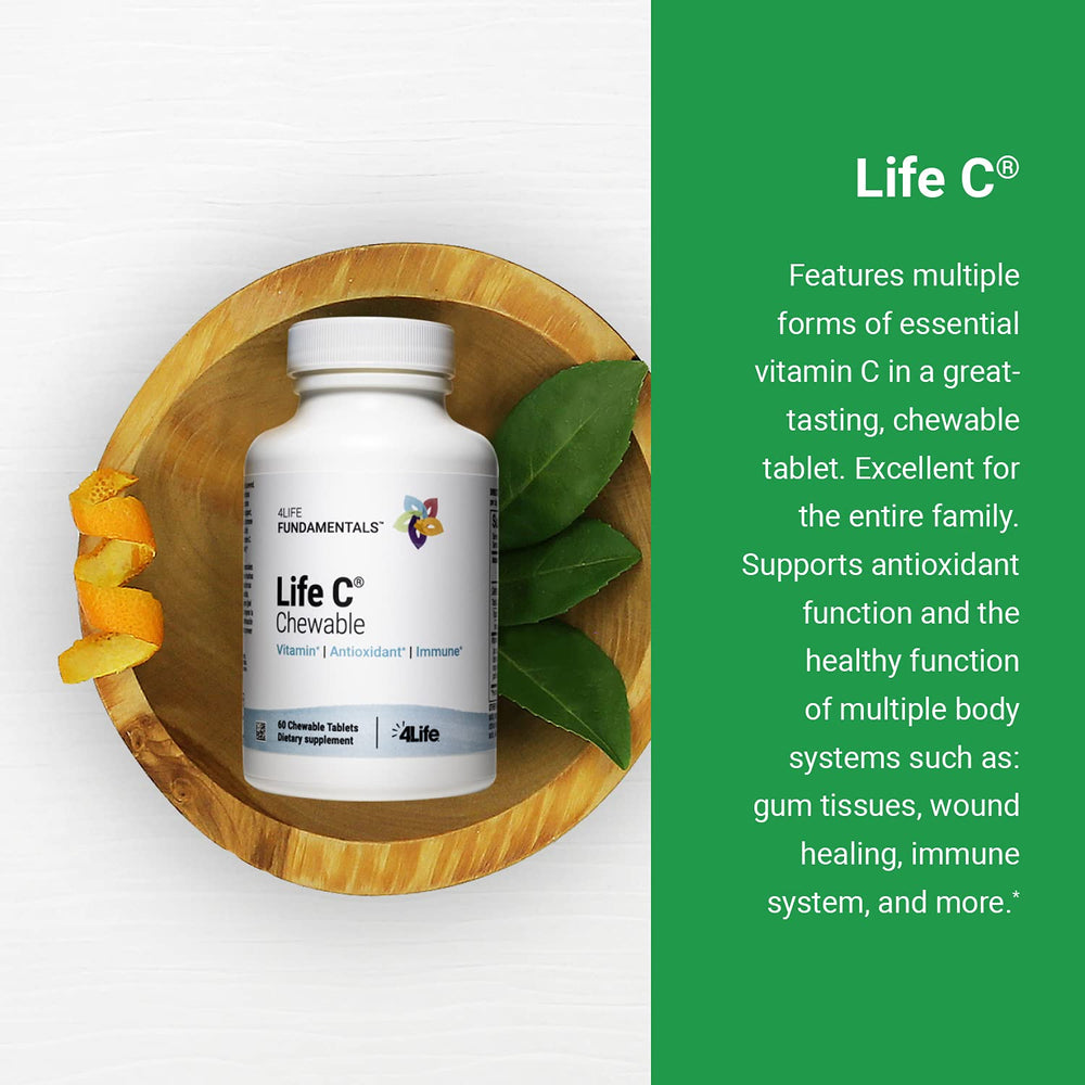 Lifelife C citrus-flavored chewable tablets in bottle