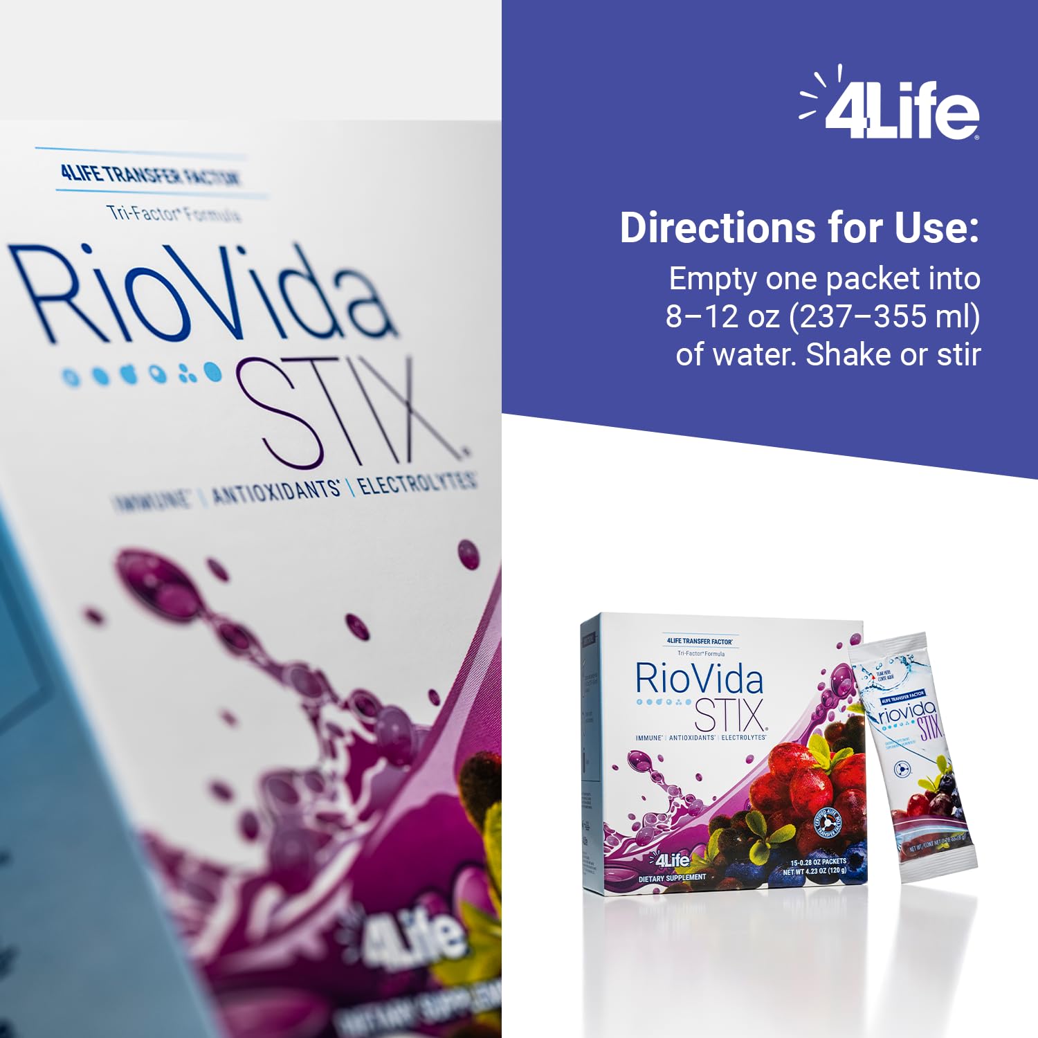 4Life RioVida Stix on-the-go pack ideal for travel and workouts.