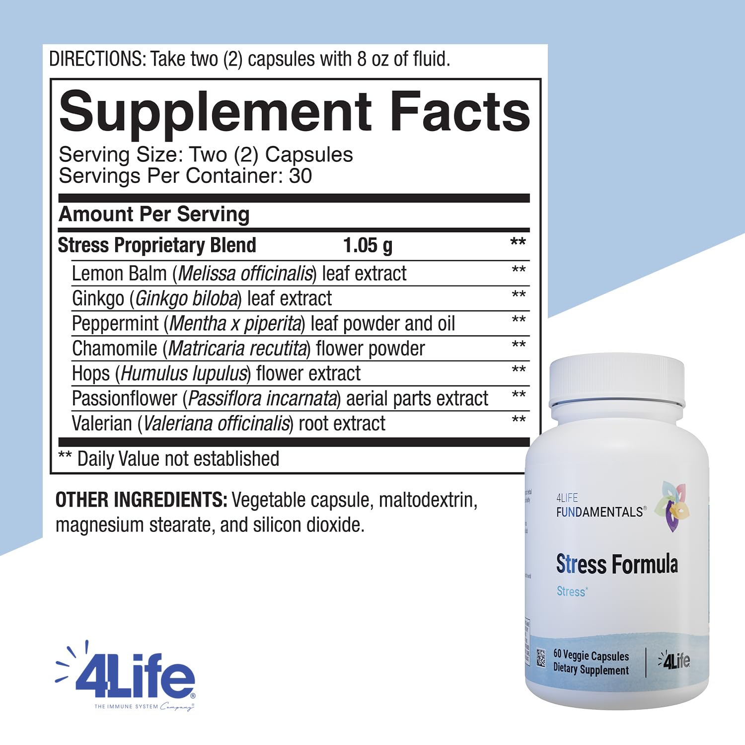 4Life Stress Formula capsules suggesting nervous system support and restful nights