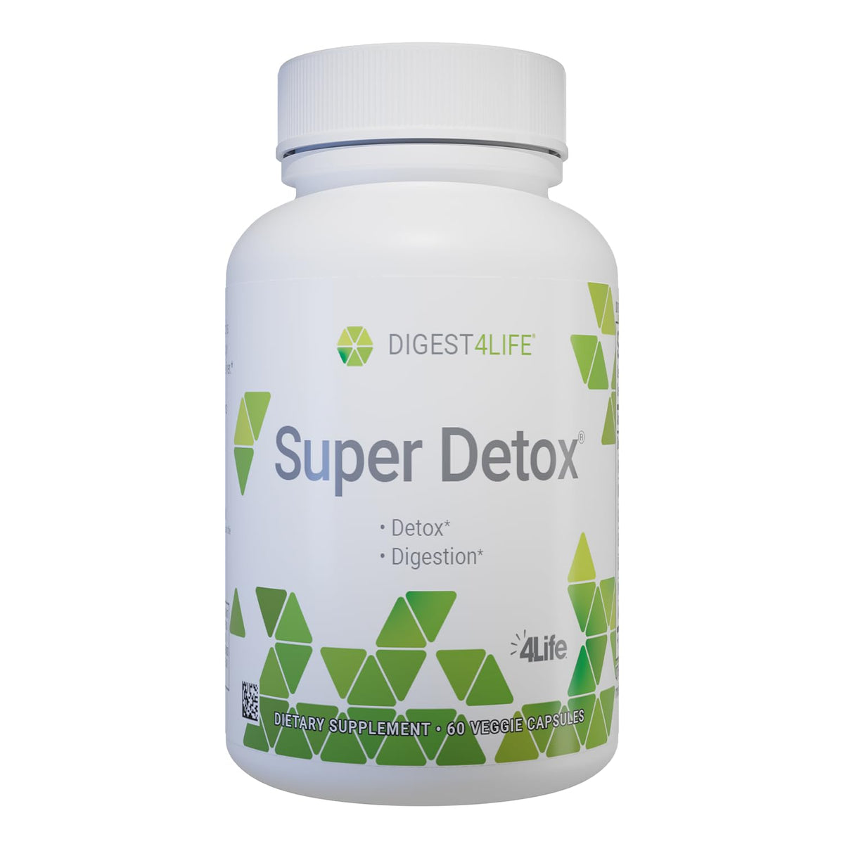 4Life Super Detox bottle front with capsules for daily detox support.