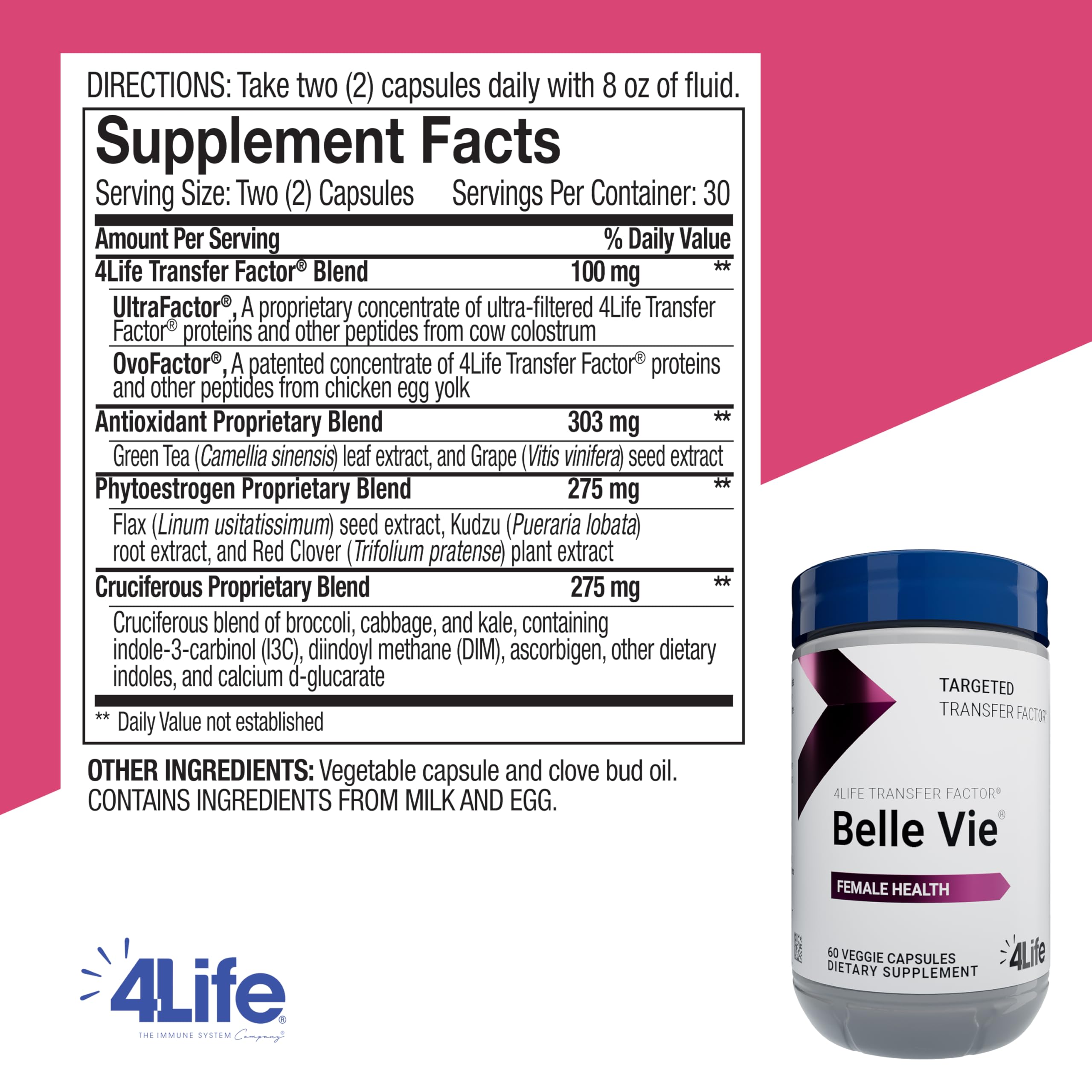 Close-up of Belle Vie capsules ready for daily intake