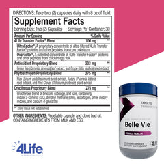 Close-up of Belle Vie capsules ready for daily intake