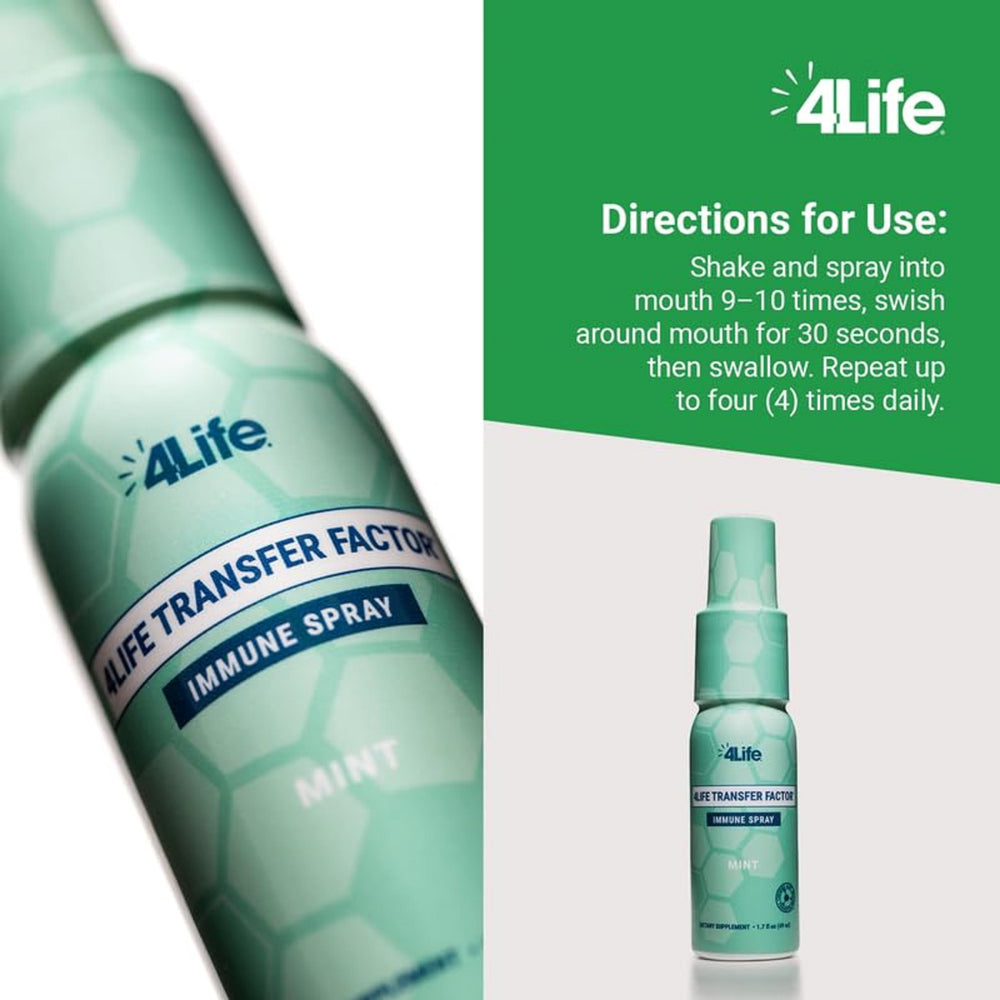 4Life Transfer Factor Immune Spray aloe vera and marshmallow soothing notes.