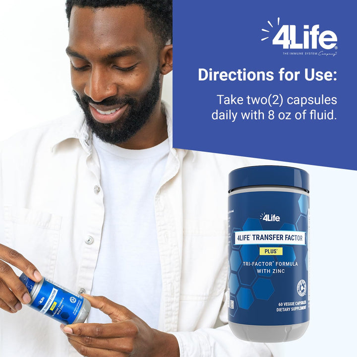 4Life Transfer Factor Plus veggie capsules ideal for easy daily use.