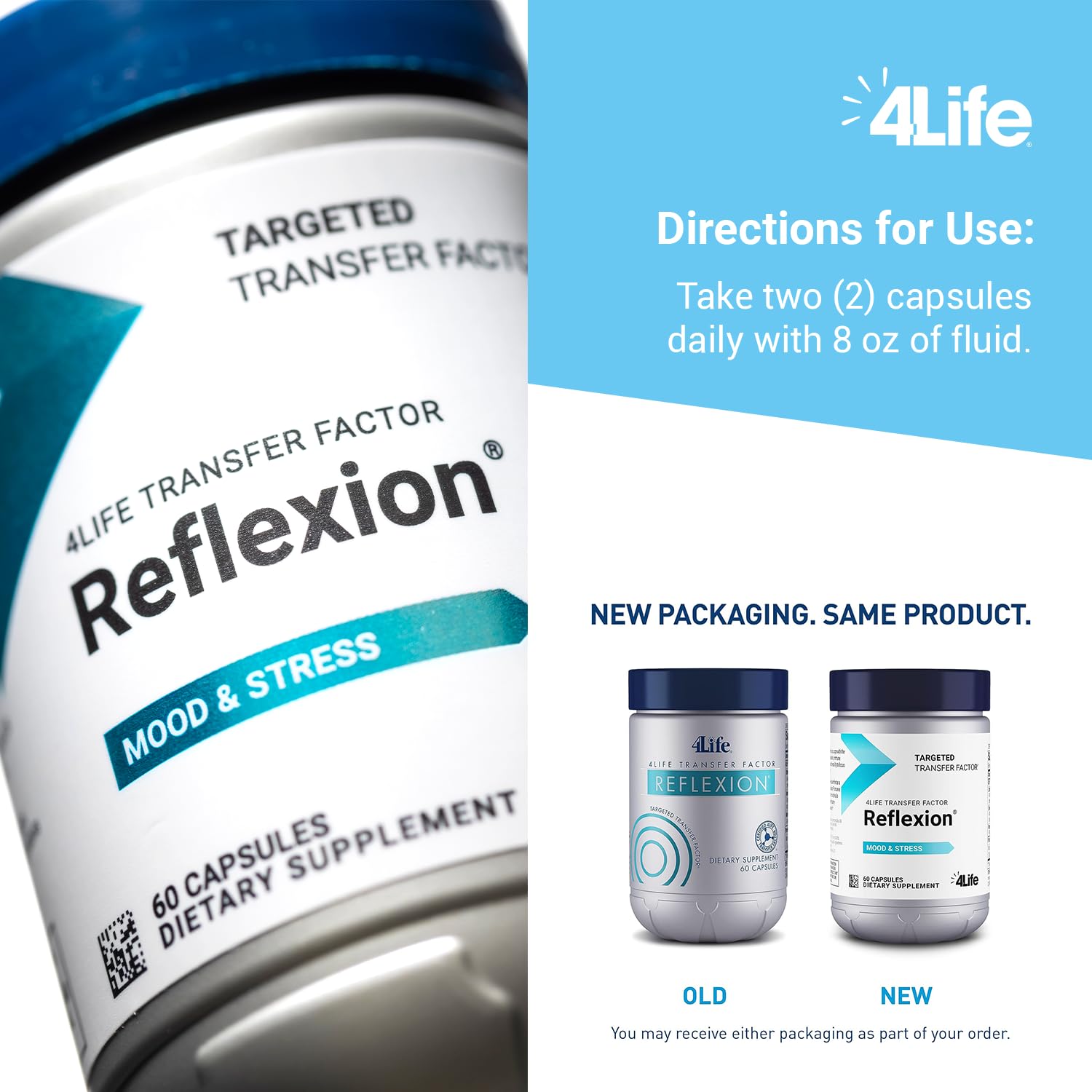 4Life Transfer Factor Reflexion 60-capsule pack for easy daily usage