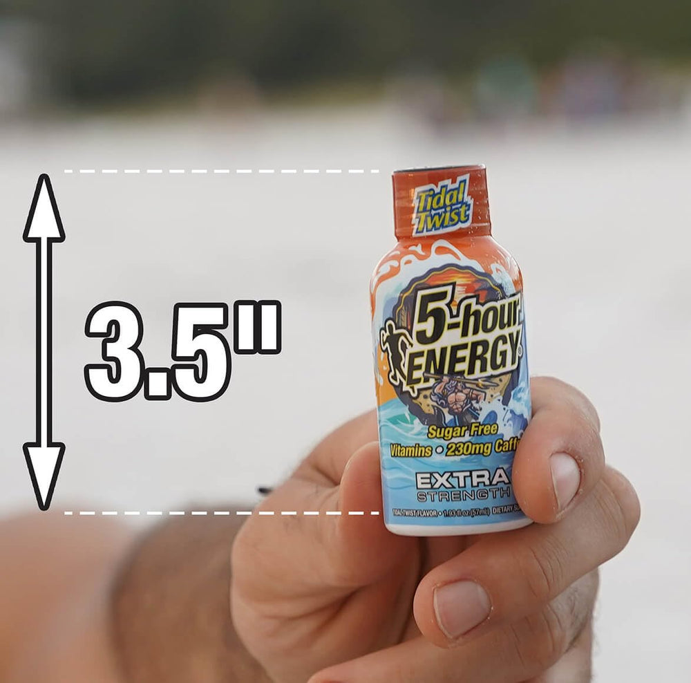 5-hour ENERGY Extra Strength Tidal Twist ingredients panel with amino acids and B vitamins