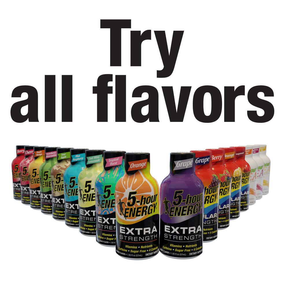 5-hour ENERGY Orange shot 12-count package for daily use.