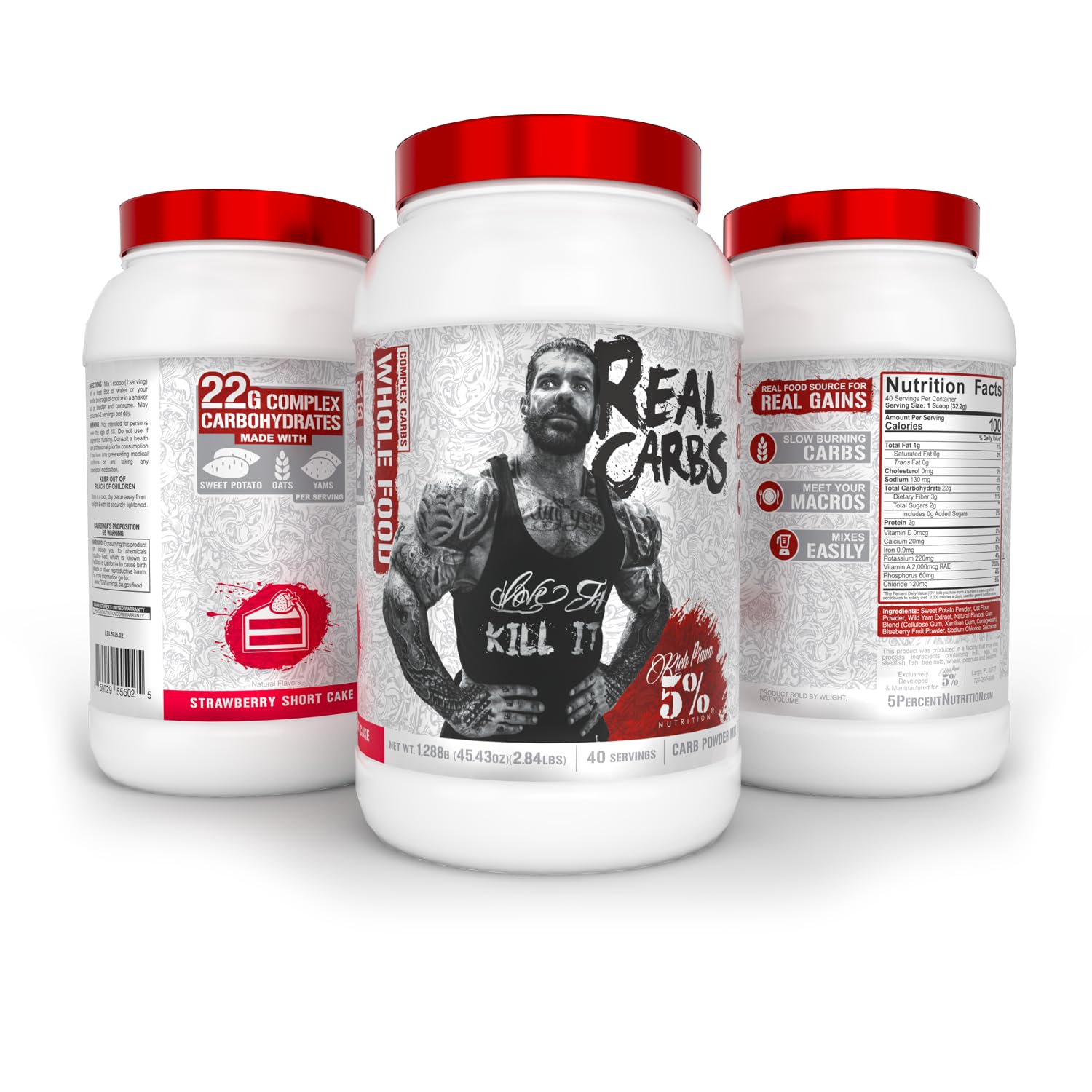 5% Nutrition Real Carbs intraworkout image shows steady energy during training