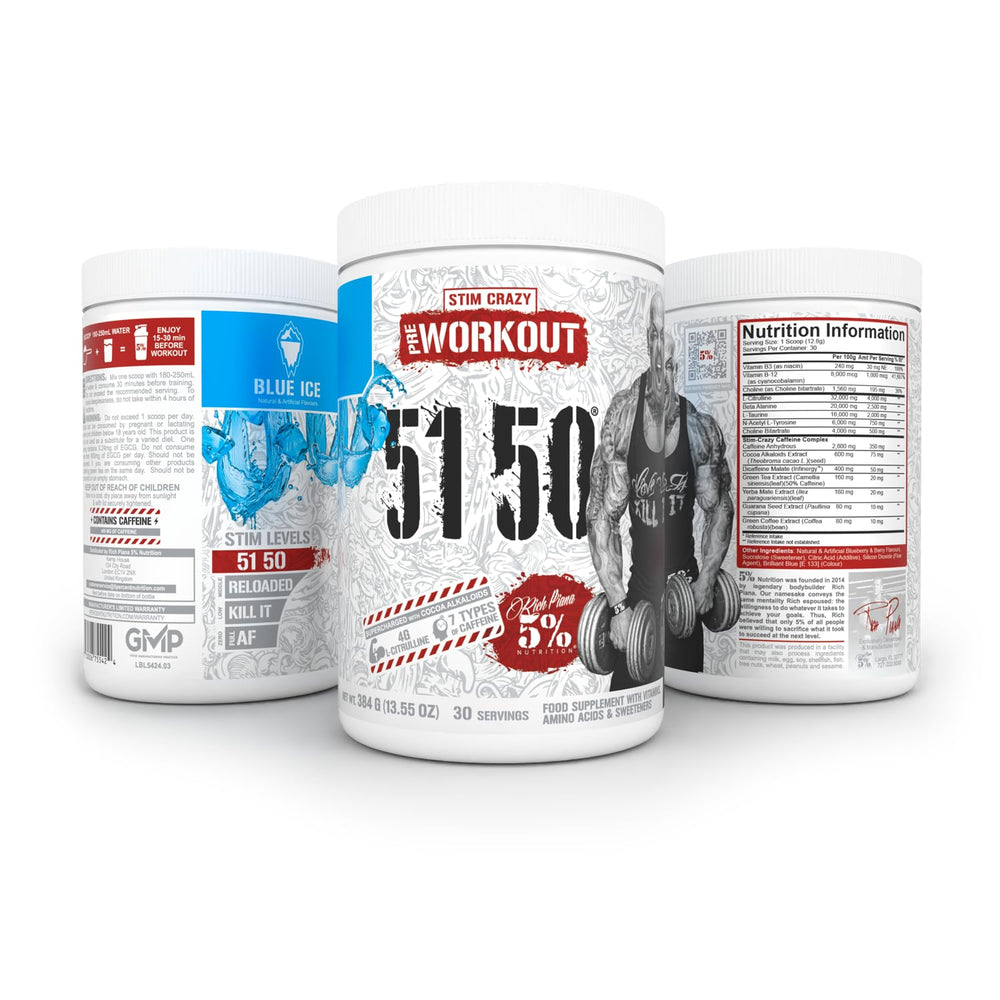 5% Rich Piana 5150 Wildberry flavor bottle for high-intensity sessions