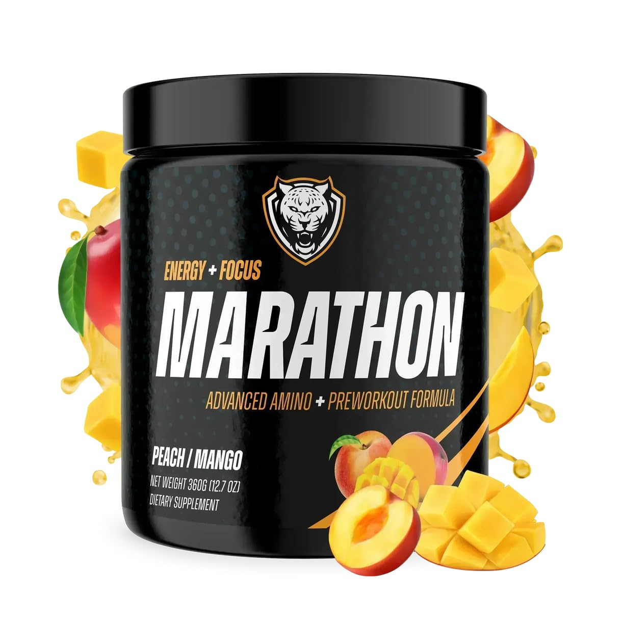 6AM Run Marathon bottle pouring to reveal smooth energy for long runs.