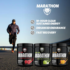 6AM Run Marathon ingredients list highlighting zero artificial sweeteners and gluten-free.