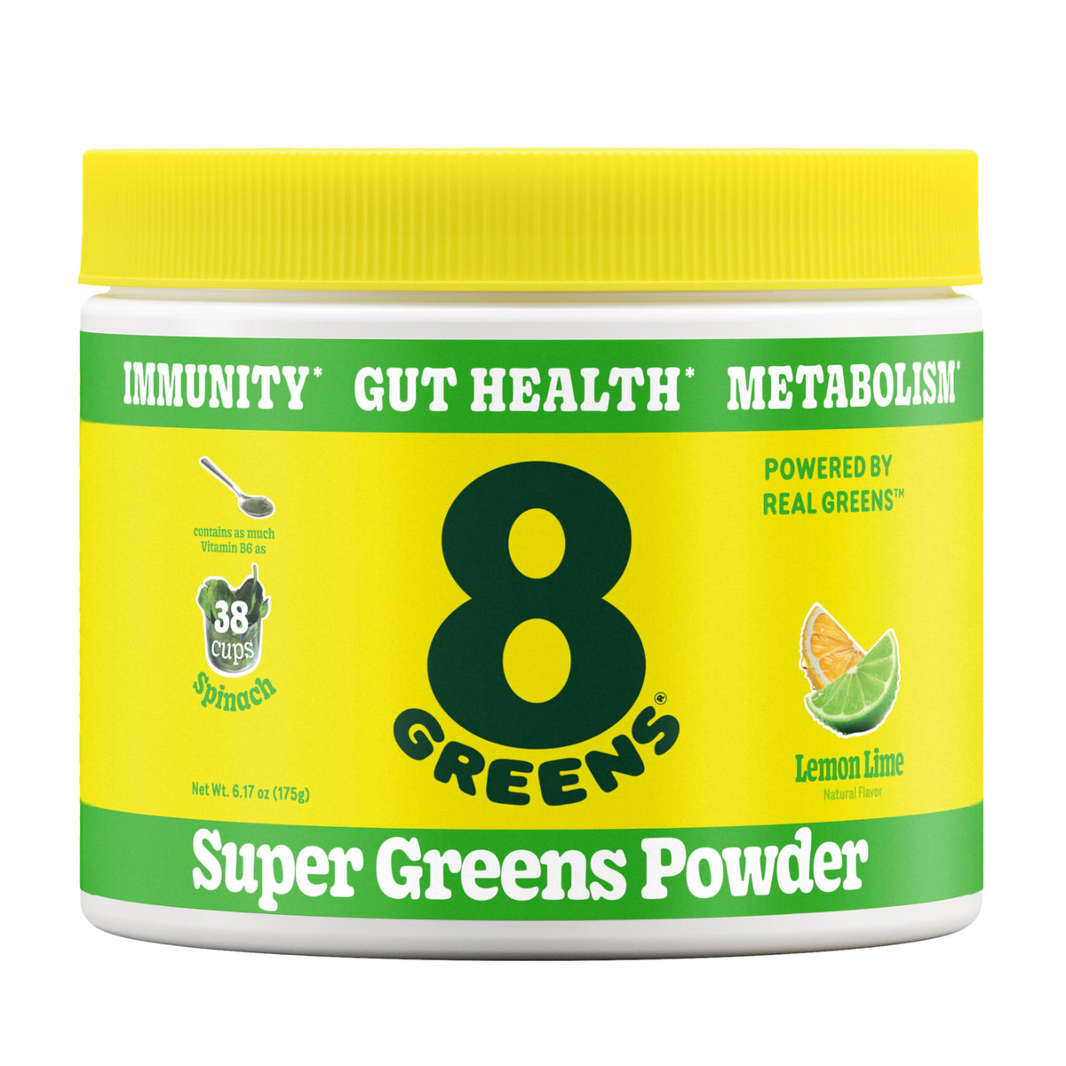 8Greens Super Greens Powder tub for easy daily greens.