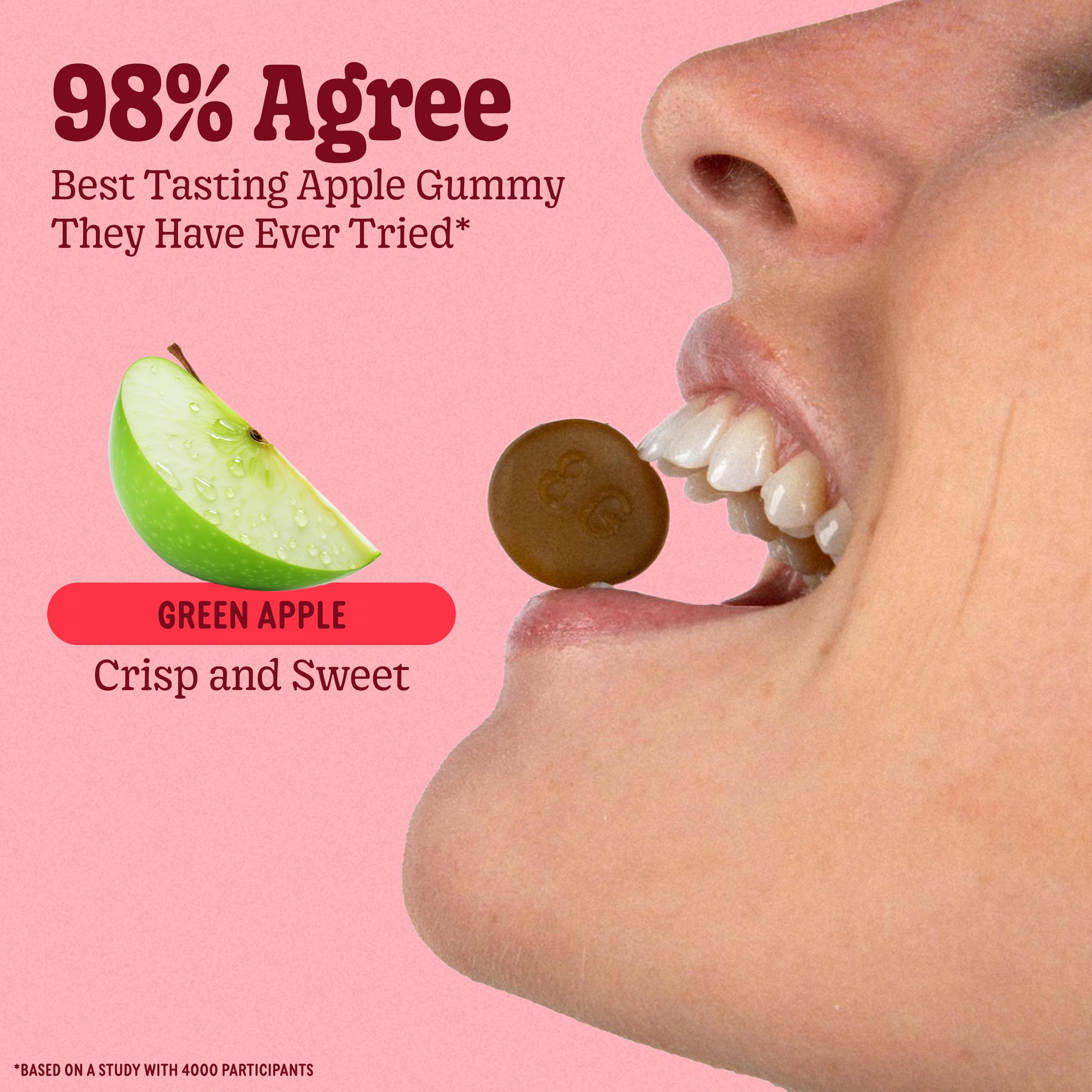 8Greens Gummies fruit flavor close-up shows a tasty greens routine.