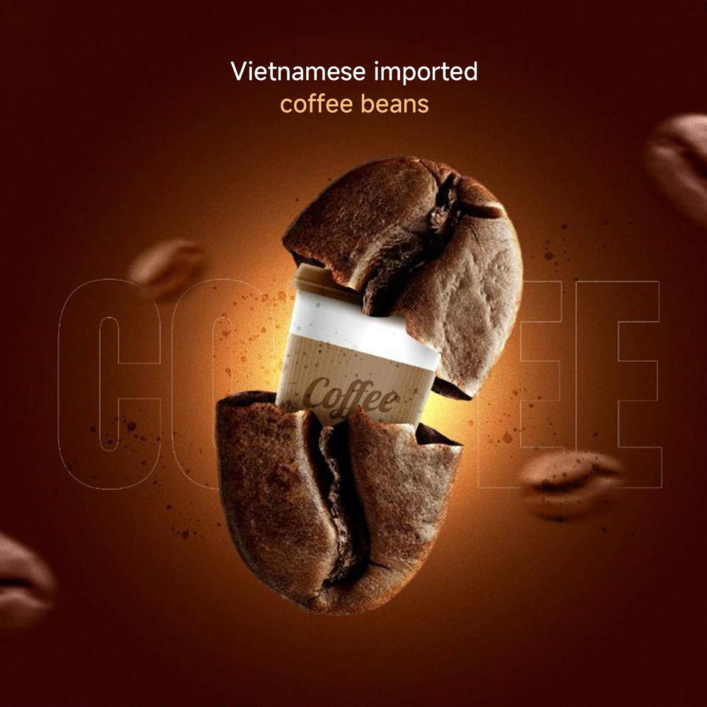 9 YOUNG-BASIC Collagen Peptide Milk Coffee vitamins panel lists B6 B12 E C