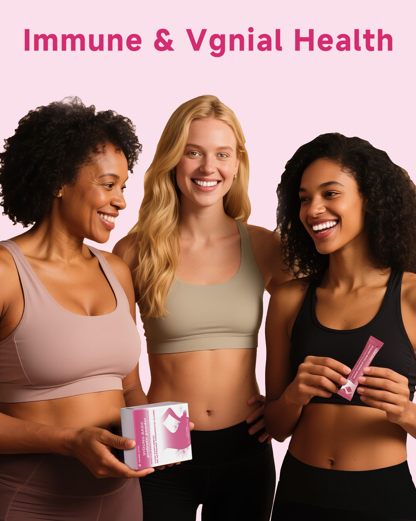 9 YOUNG-BASIC Probiotic Powder for Women gluten-free and dairy-free options support sensitive diets
