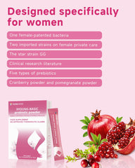 9 YOUNG-BASIC Probiotic Powder for Women cranberry visual supports urinary tract health