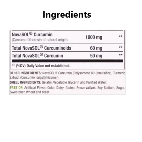 A1Vitality NovaSOL Turmeric Curcumin on shelf in retail setting