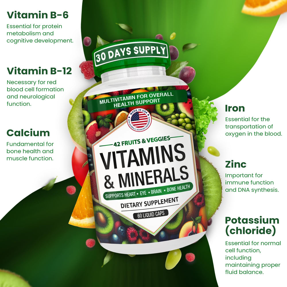 AAMATEC LIFE 42 fruits and veggies blend label highlights natural ingredients