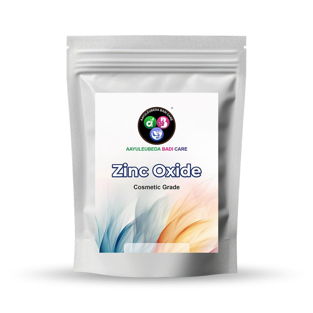 Aayuleubeda Badi Care zinc oxide powder packaging close-up for DIY skincare