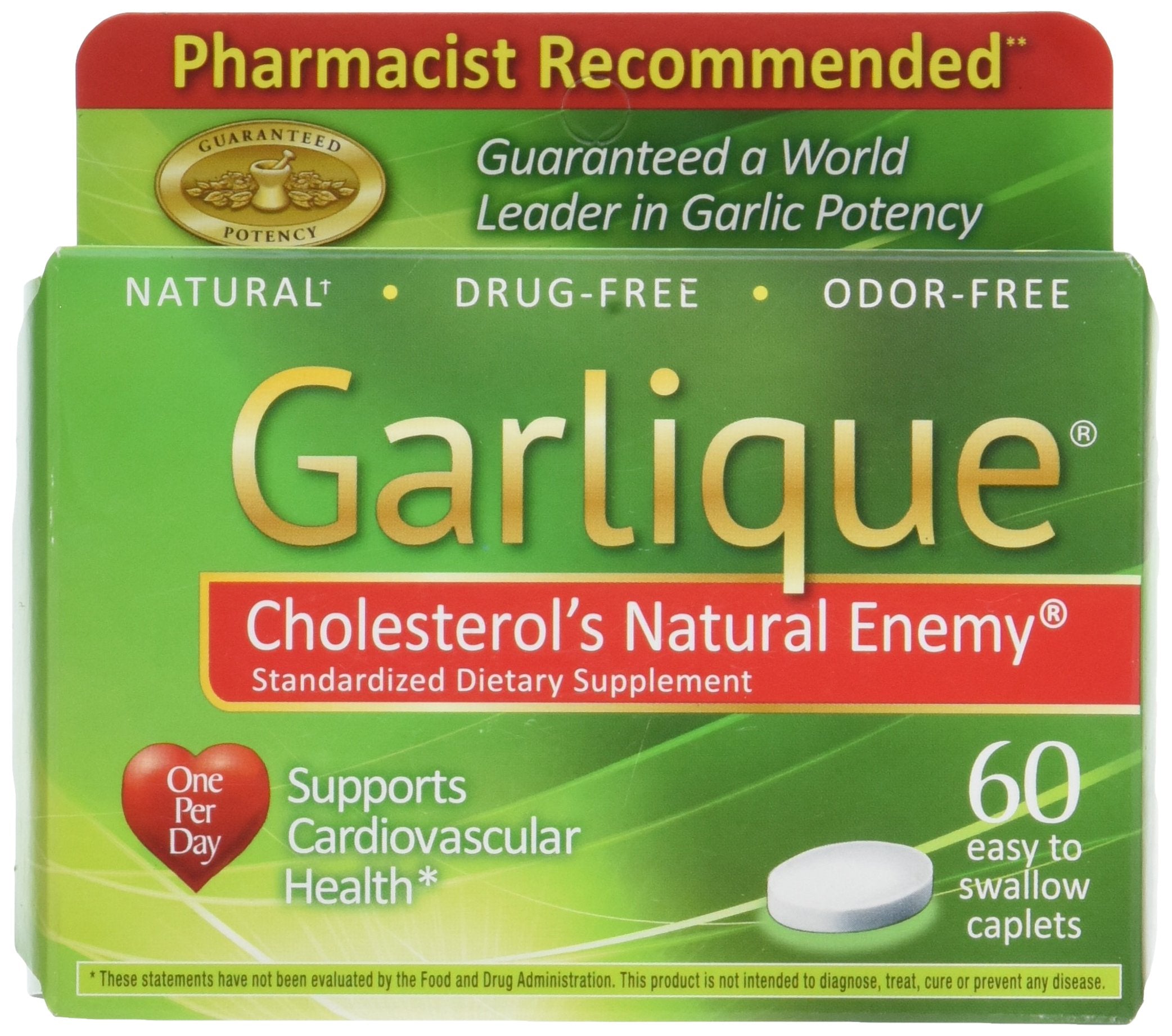 AB Garlique bottle caplets for convenient daily cardiovascular support.