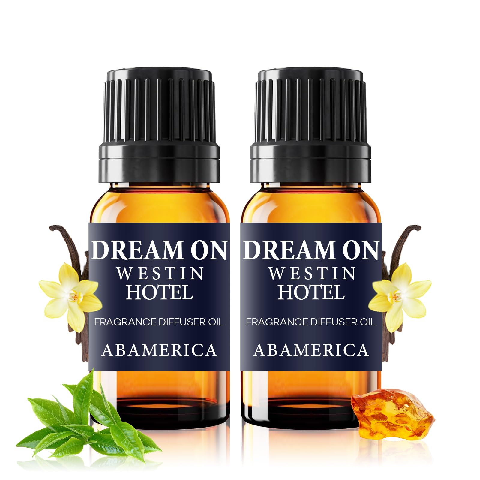ABAMERICA Hotel Diffuser Oils two-pack bottles for home serenity and fragrance diffusion