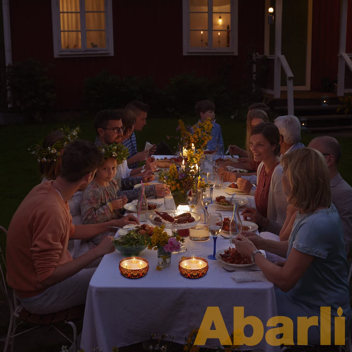 Abarli Citronella Candle in a reusable tin emphasizes eco-friendly packaging.
