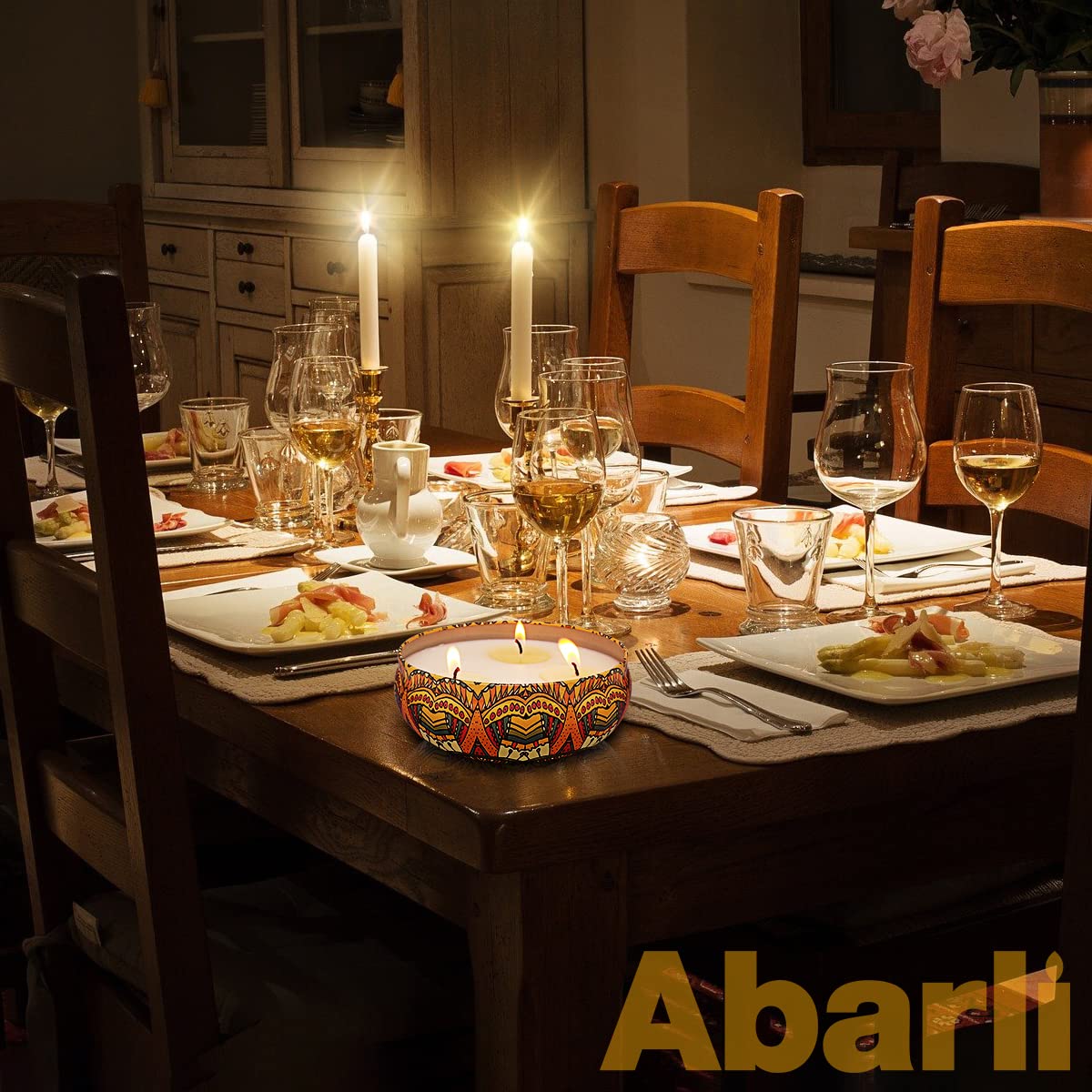Abarli Citronella Soy Wax Candle is hand poured for a premium feel.