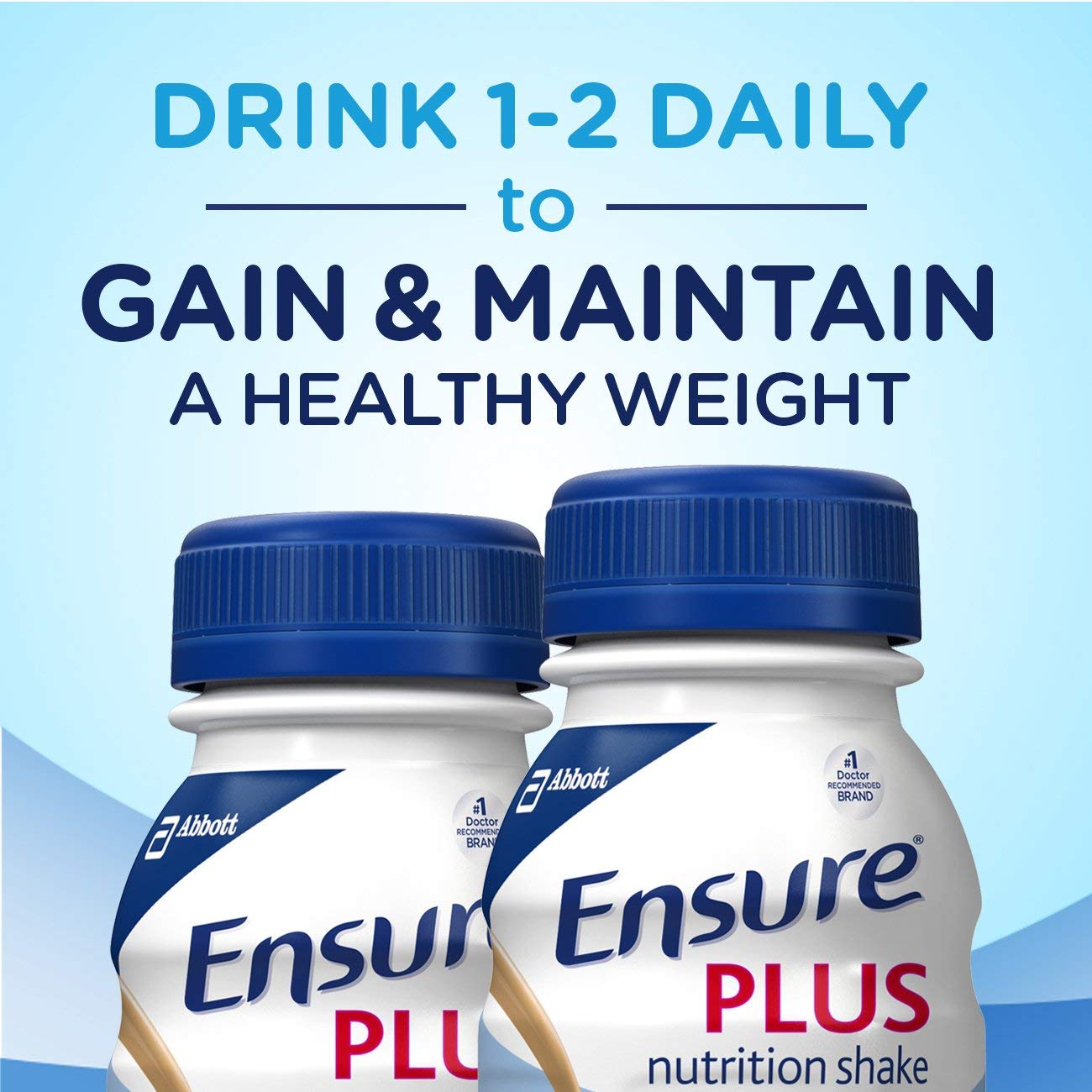 Abbott Ensure Plus Vanilla ready-to-drink bottle for convenient nutrition anytime