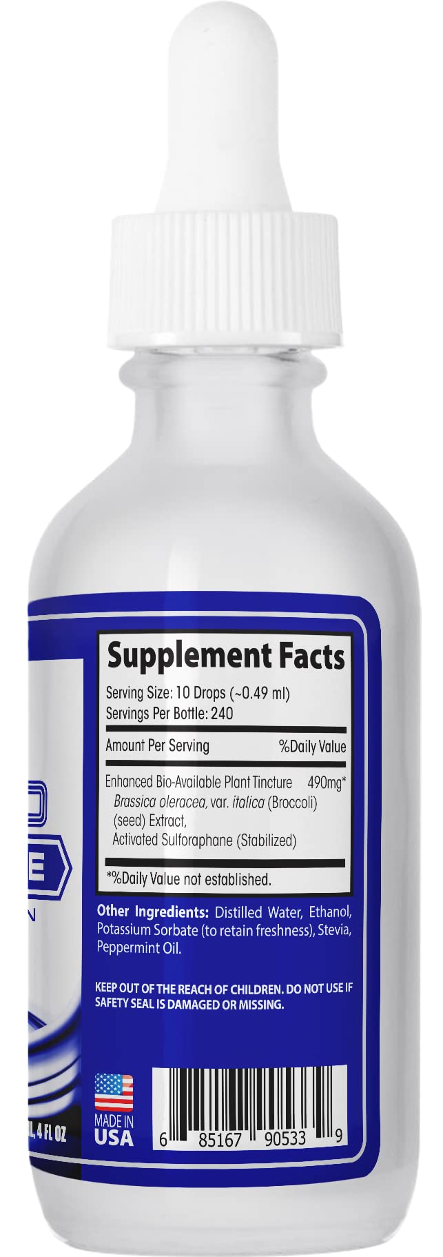 ABCOCID liquid sulforaphane pour for quick beverage mixing.